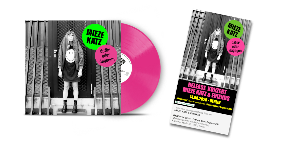 Mieze Katz „dafür oder dagegen“ Album Release, Vinyl + Ticket Bundle (Release Konzert Berlin)